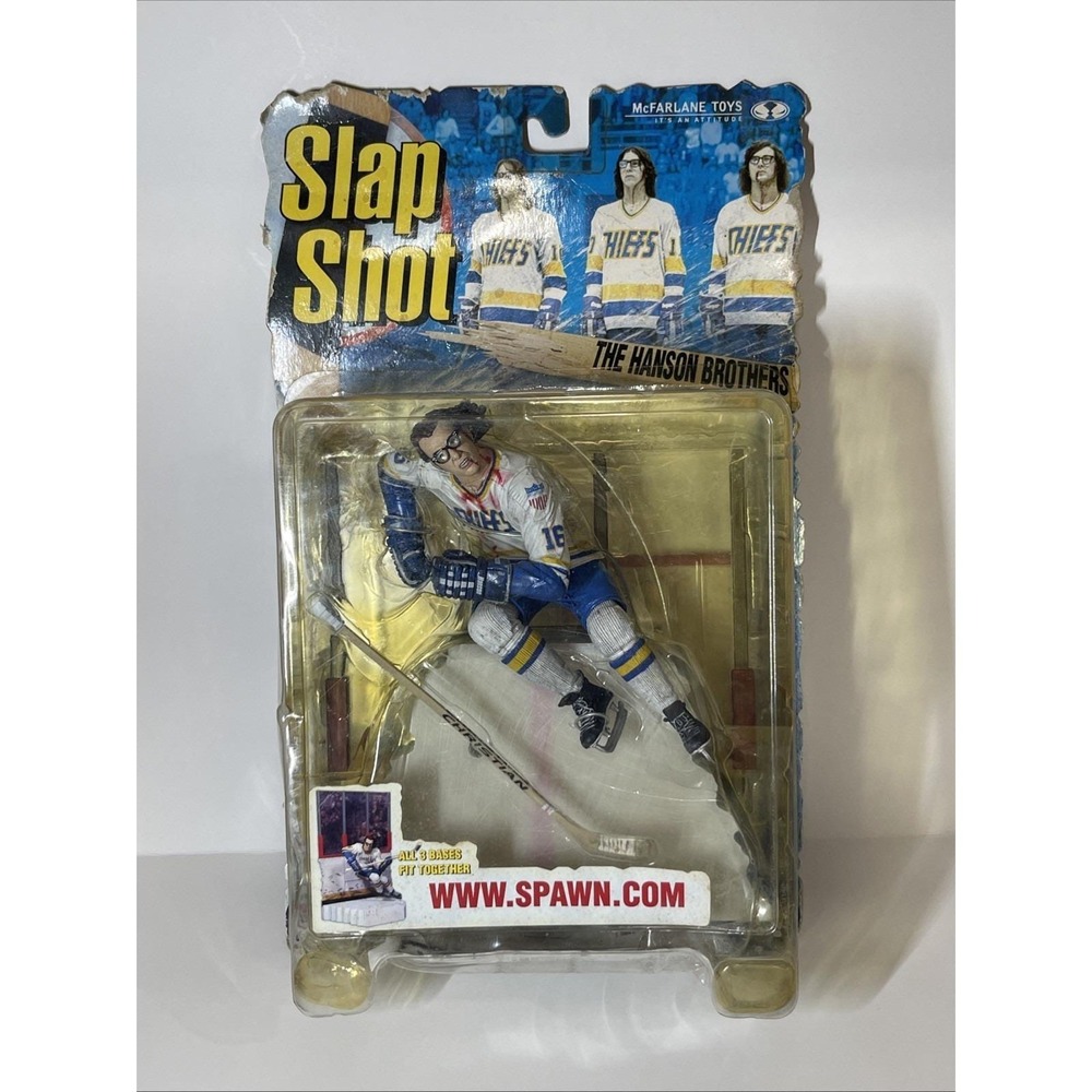 McFarlane Toys SLAP SHOT The Hanson Brothers Hockey Figure Jack Hanson # 16 1999